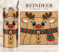 REINDEER Tumbler Tape Template