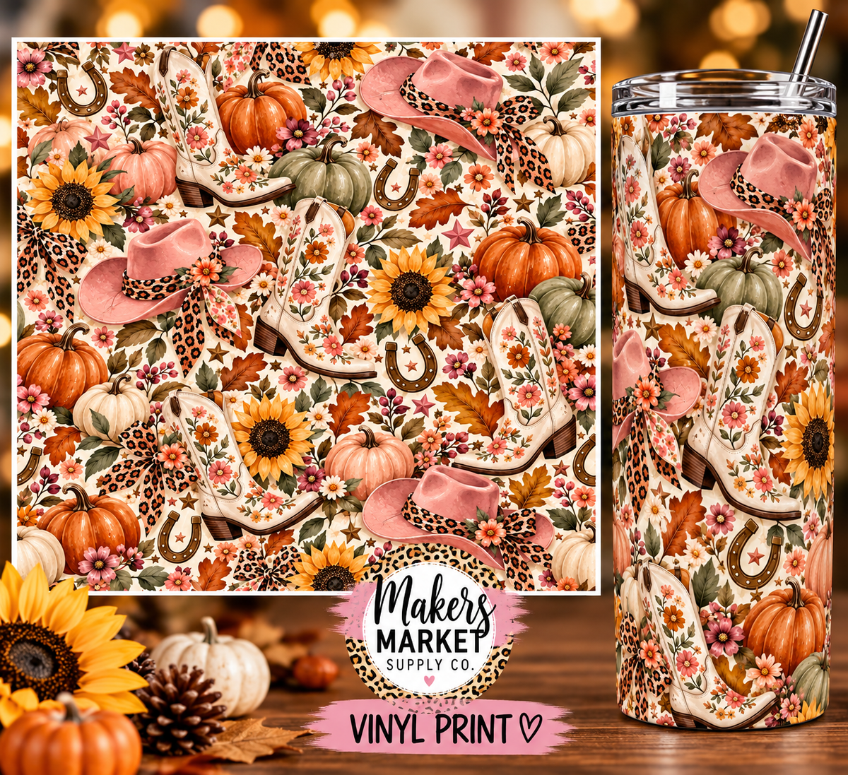 BOOTS AND SUNFLOWERS VINYL