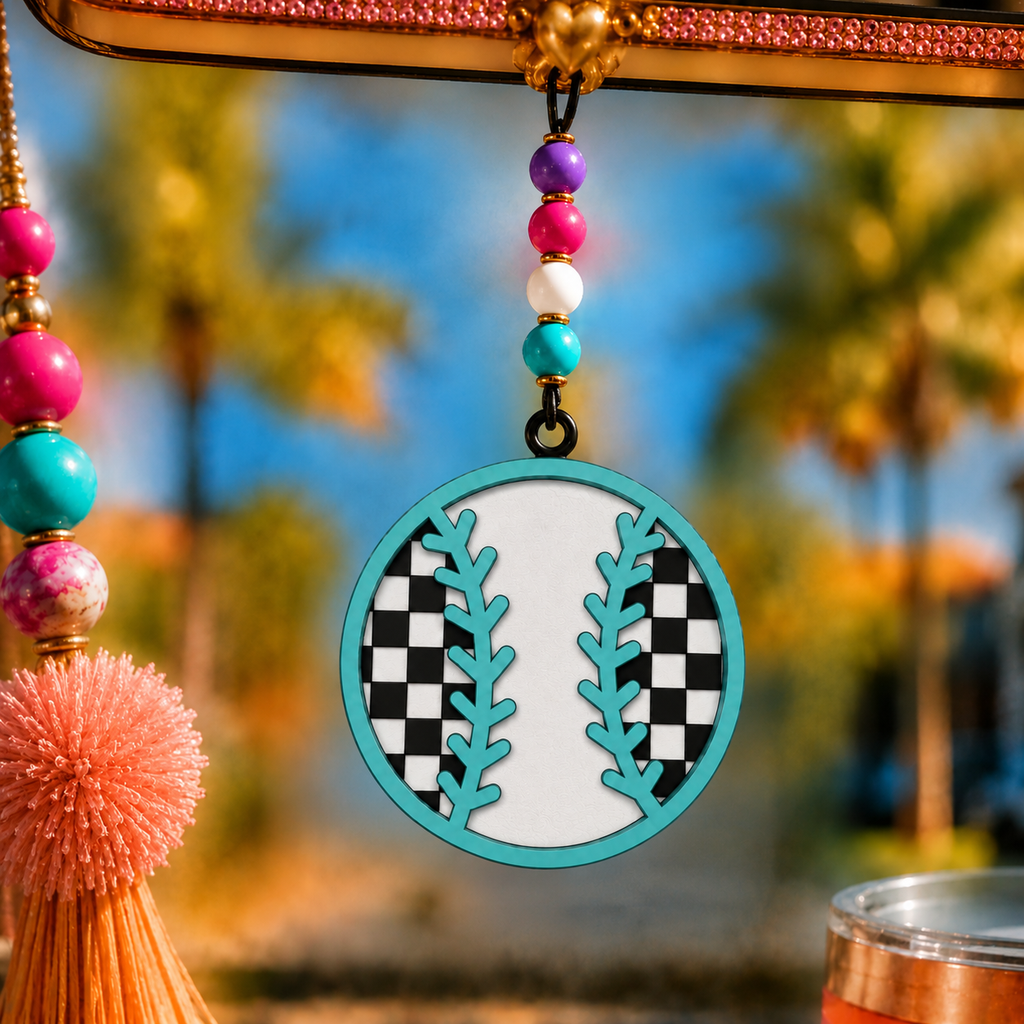 CHECKED BASEBALL/ SOFTBALL FRESHIE MOLD
