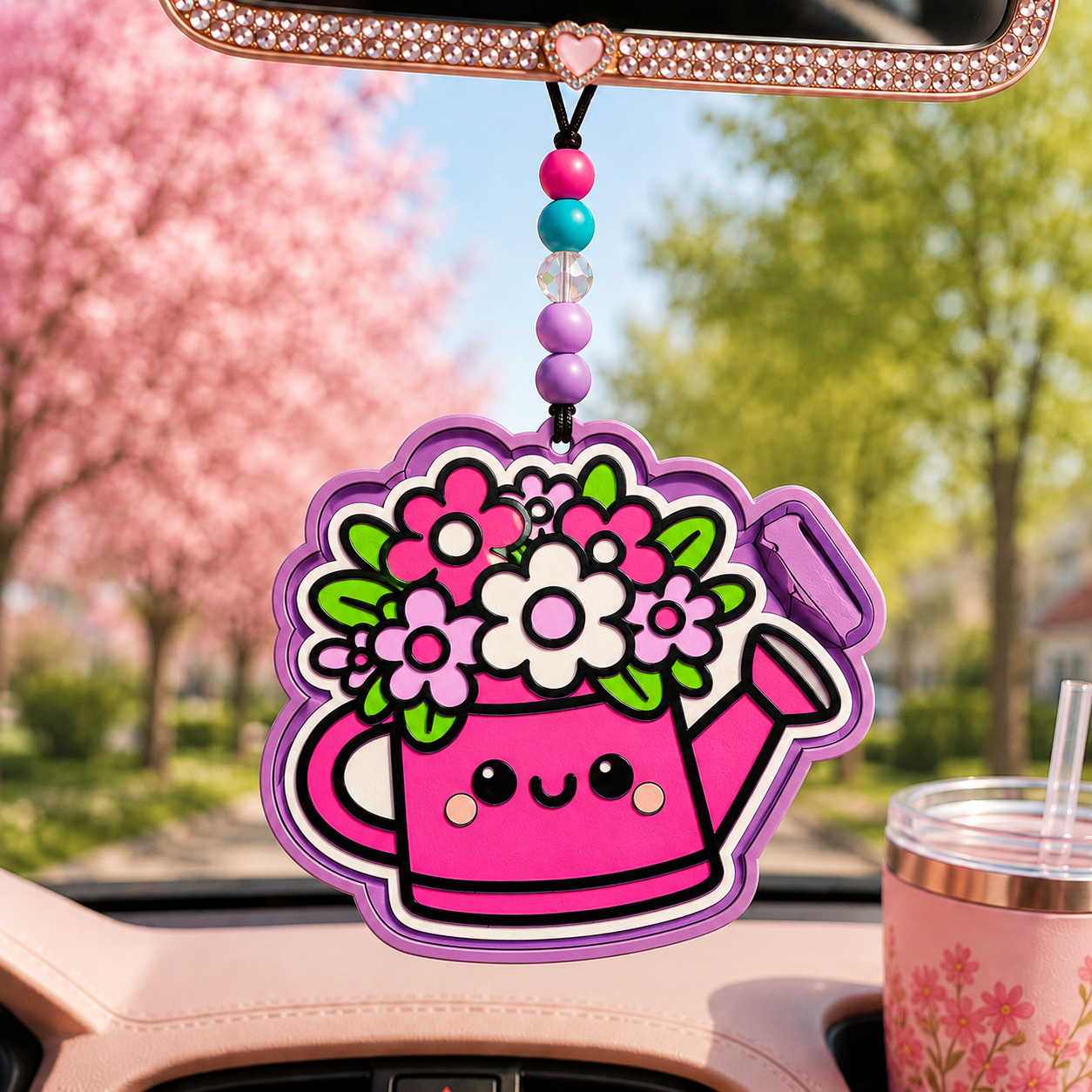 Watering Can with Flowers Freshie Mold