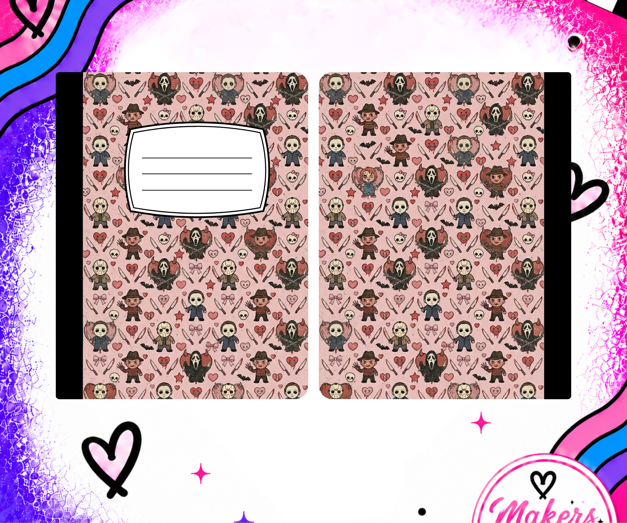 Halloween guys notebook cover