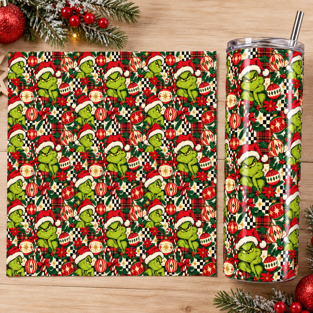 Checked Mr Green Christmas VINYL