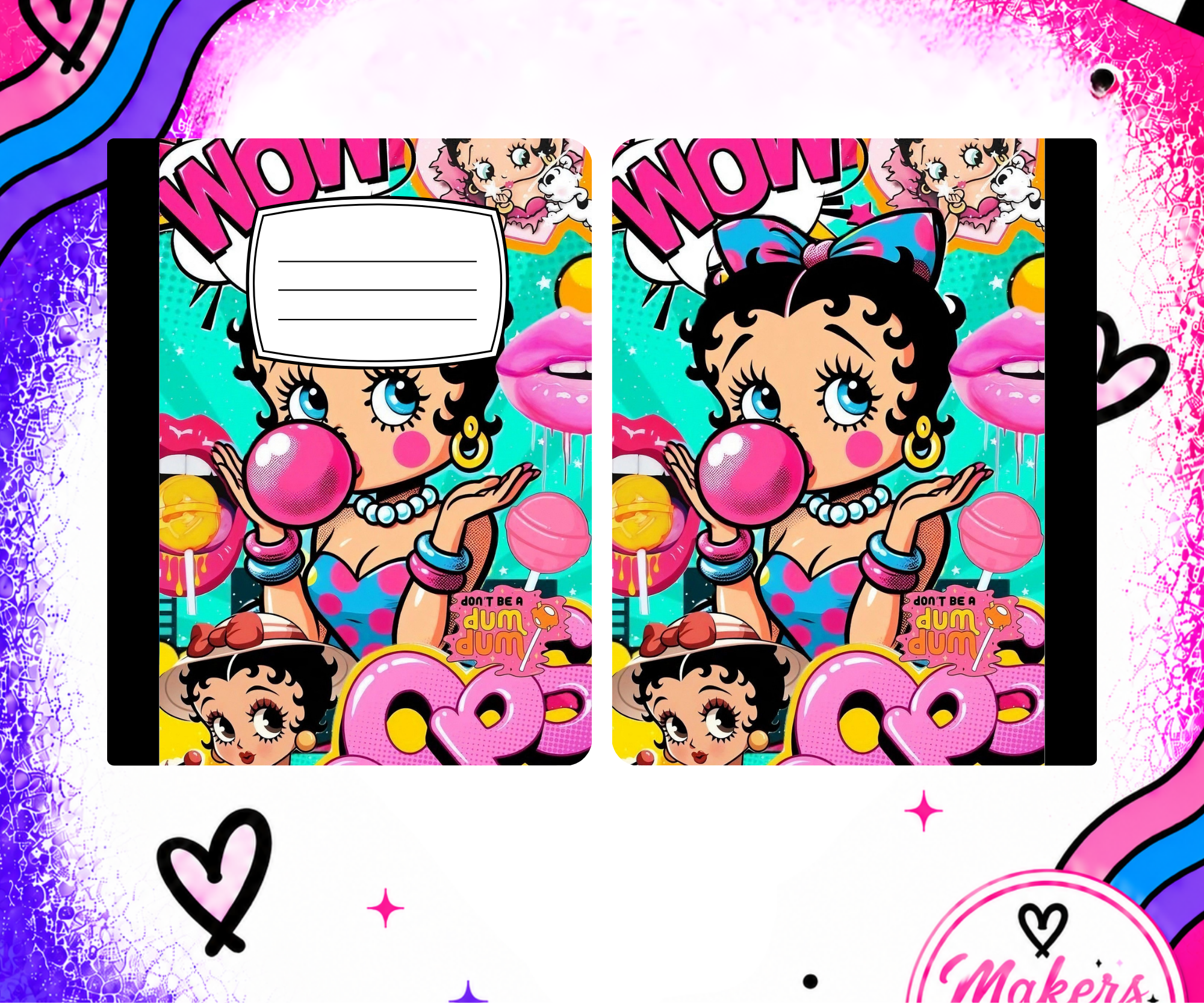 Wow Betty notebook cover