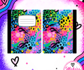 Colored leopard notebook cover