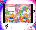 Rainbow kids squares notebook cover