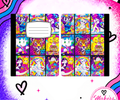 Neon animal squares notebook cover