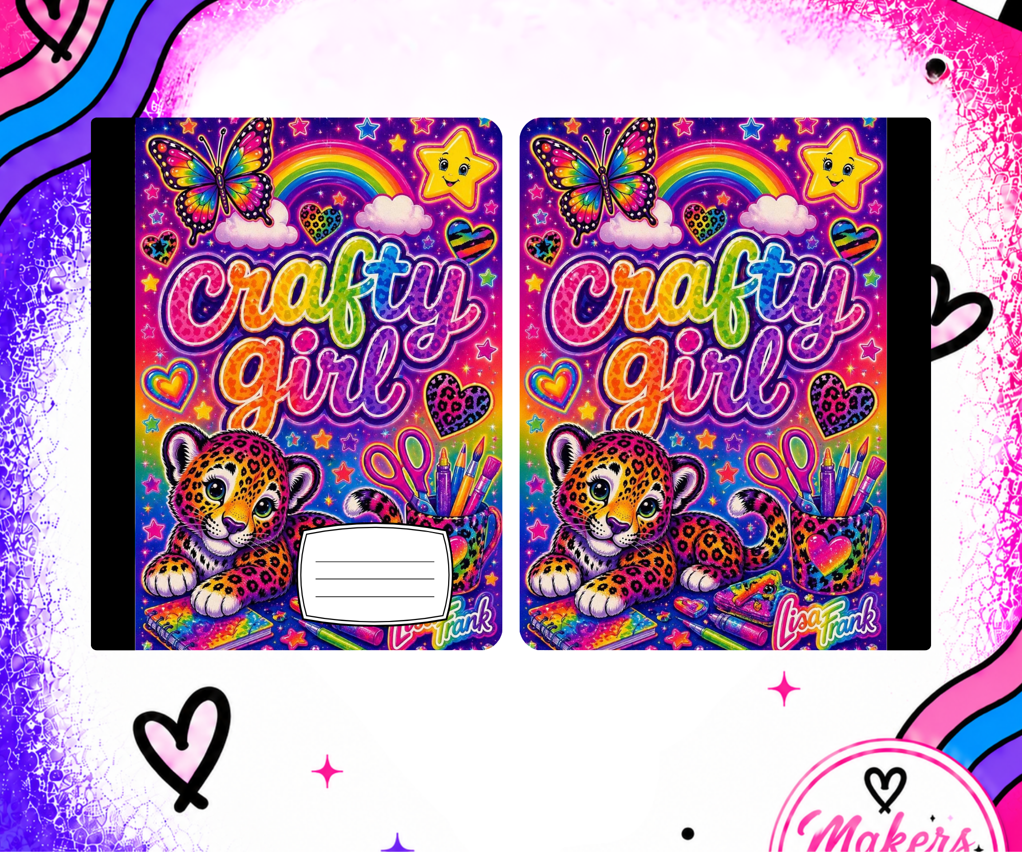 Crafty girl notebook cover