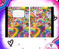 Neon animals party notebook cover