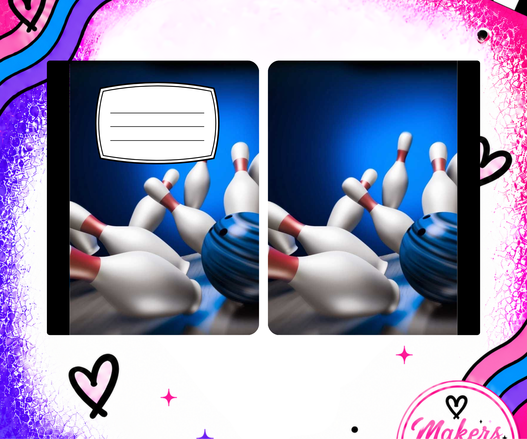 Bowling notebook cover