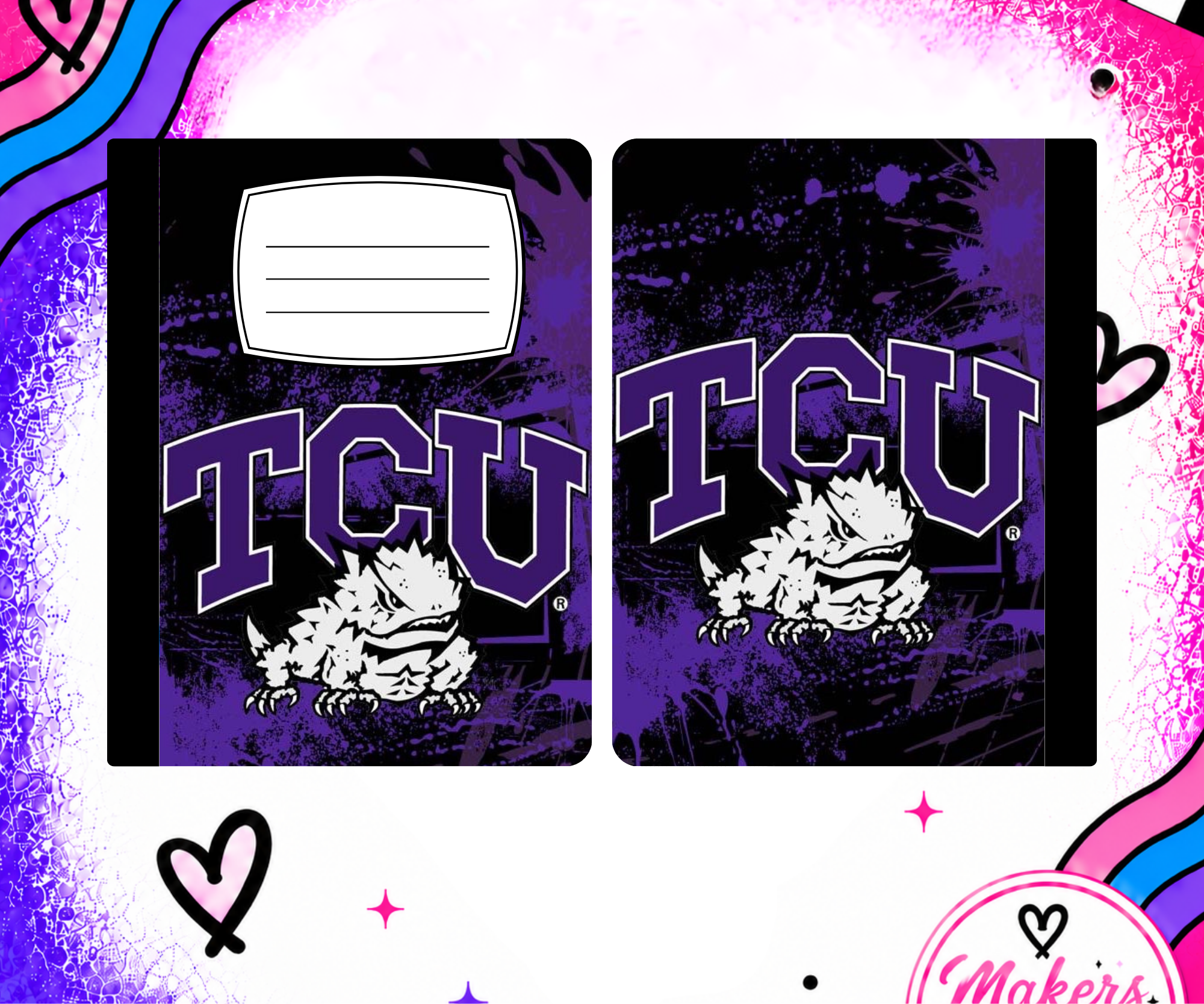 TCU notebook cover