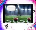 Football on field notebook cover