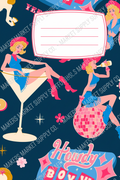 COWGIRL DRINKING PINK NOTEBOOK COVER DOWNLOAD