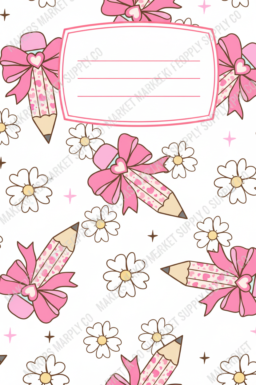 PENCILS AND PINK NOTEBOOK COVER DOWNLOAD