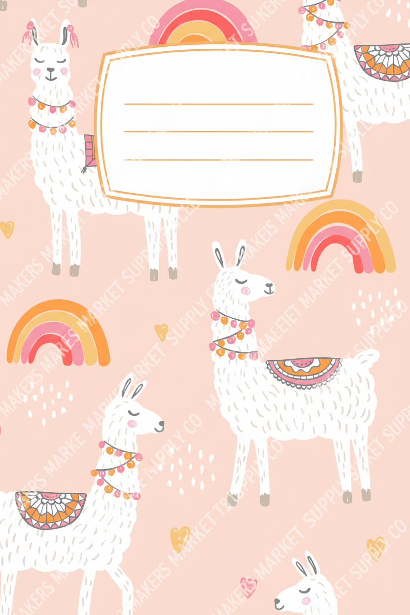 LLAMA ORANGE NOTEBOOK COVER DOWNLOAD