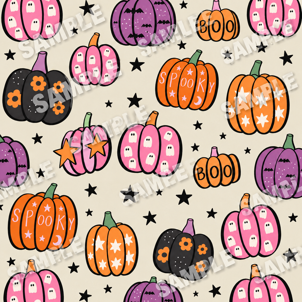 Cute purple and orange pumpkins  Vinyl