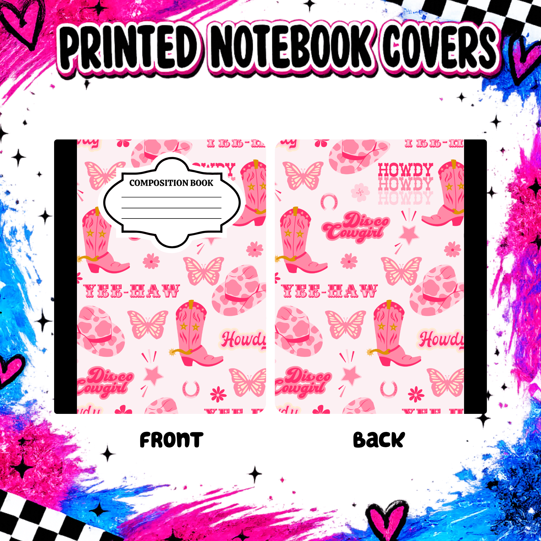 Pink YeeHaw notebook cover