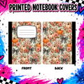 CHECKERED BOW AND PUMPKINS notebook cover