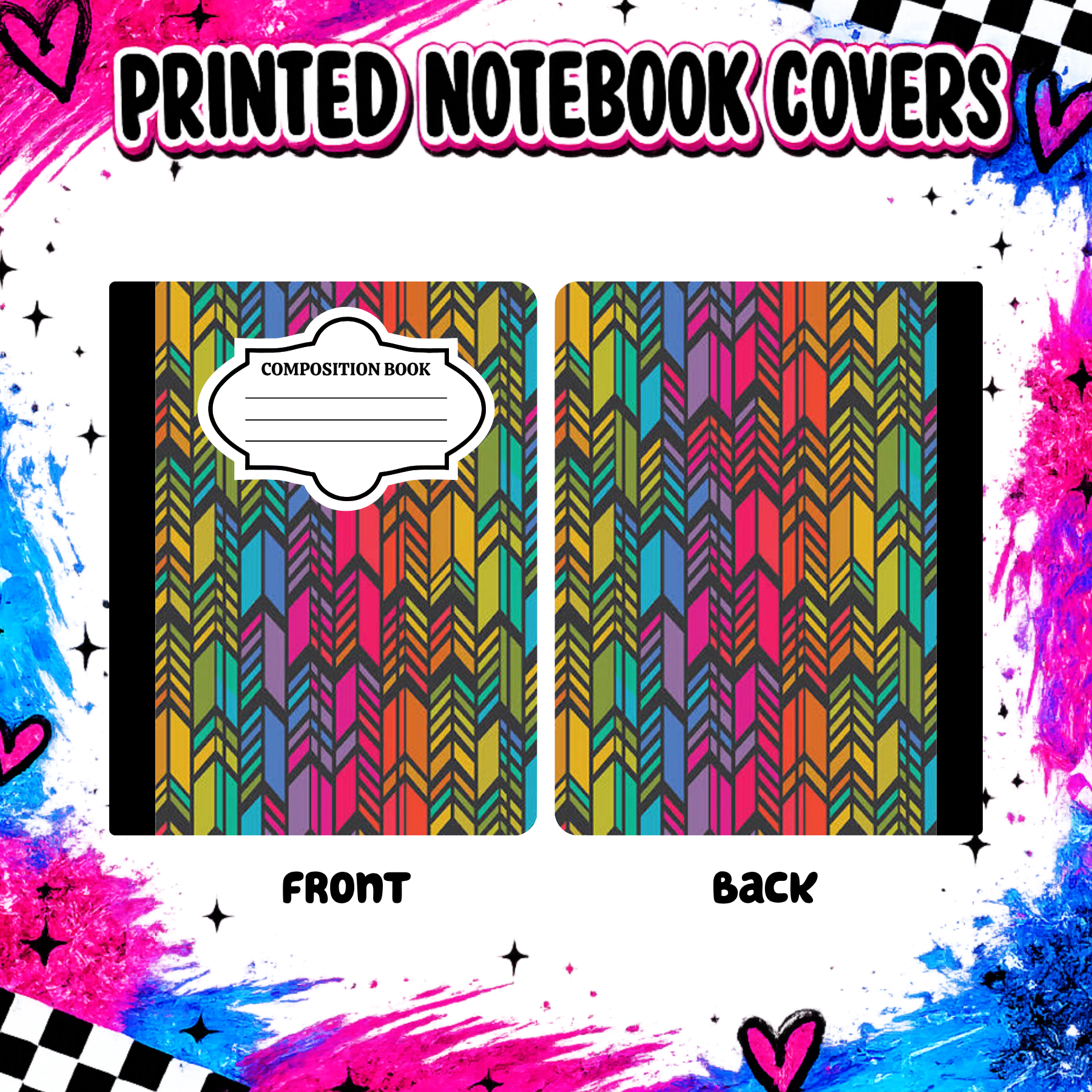 Rainbow trendy notebook cover