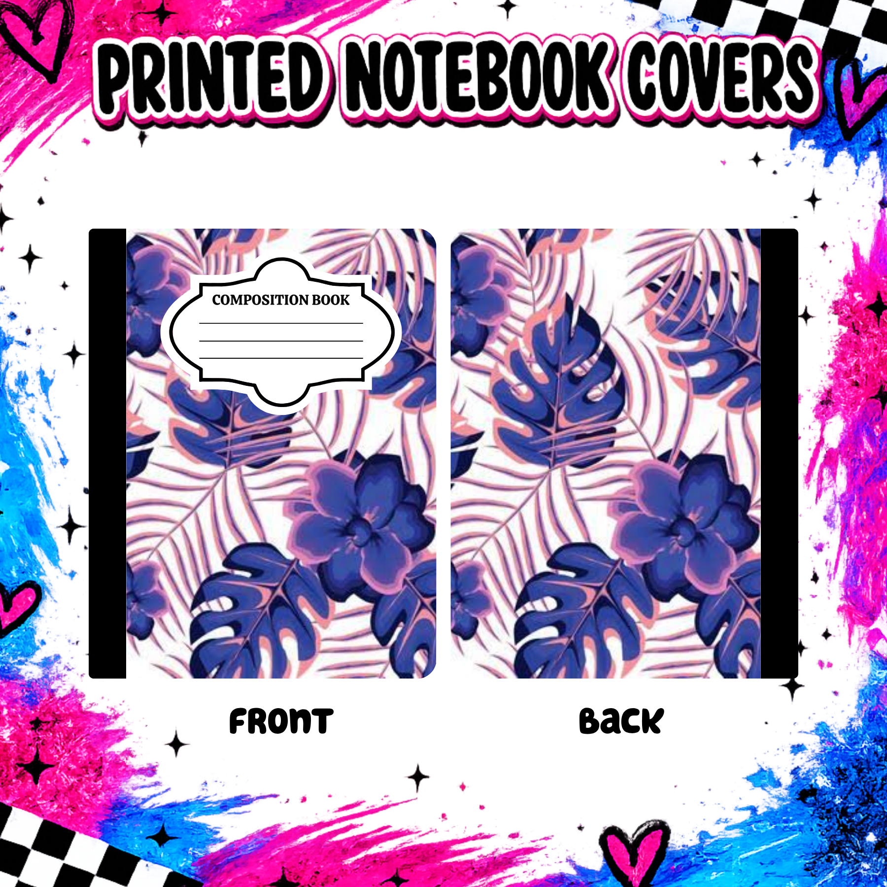 Purple leafs notebook cover