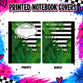 Black and white with plants notebook cover