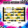Lemons on black and white  notebook cover