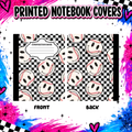 Checkered Smile Baseball Notebook Cover