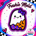 CUTE GHOST WITH SECTIONS FRESHIE MOLD