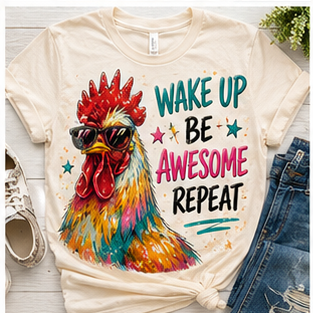 WAKE UP BE AWESOME REPEAT DTF TRANSFER